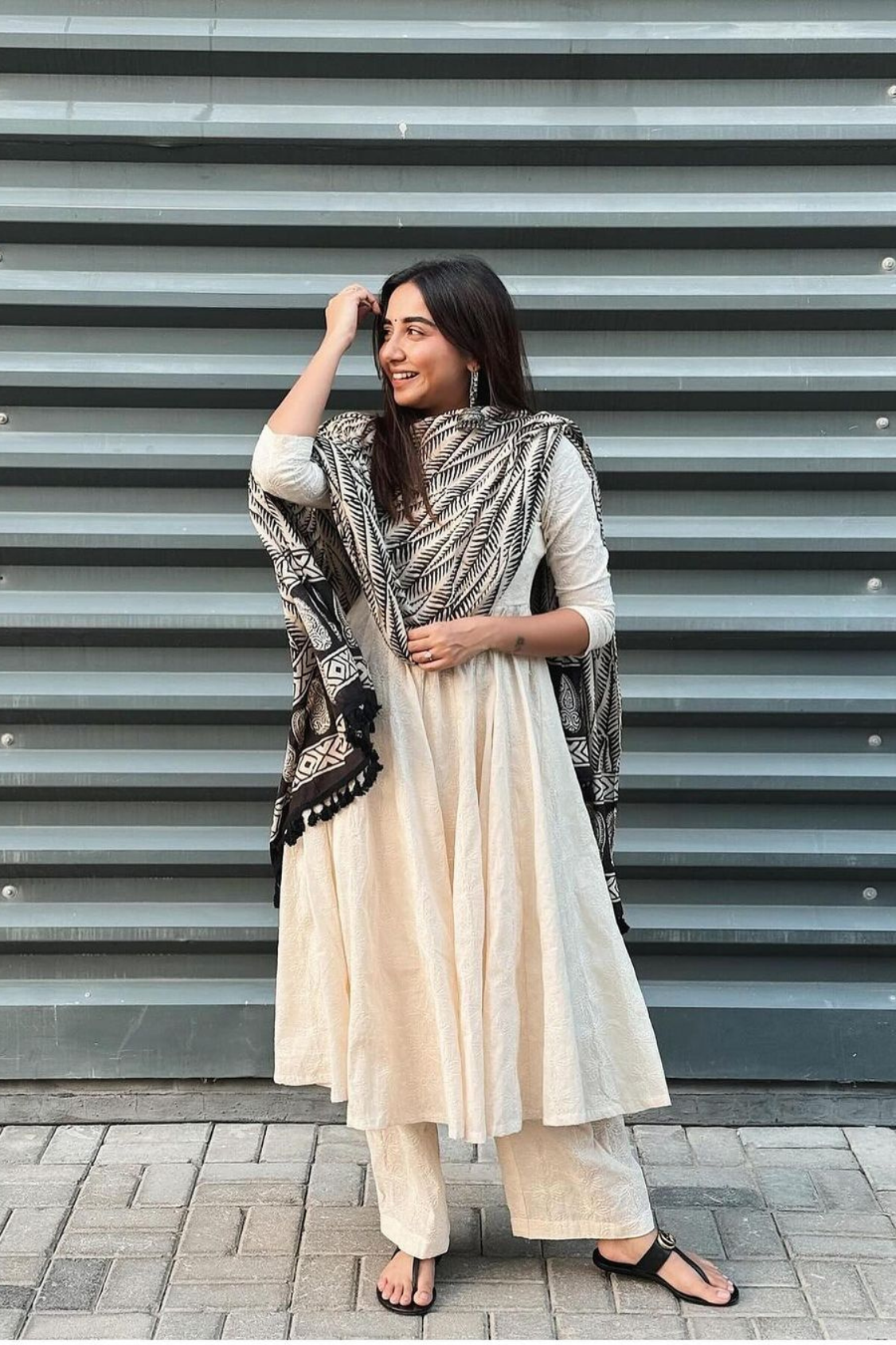 Maya Chikan Anarkali Set