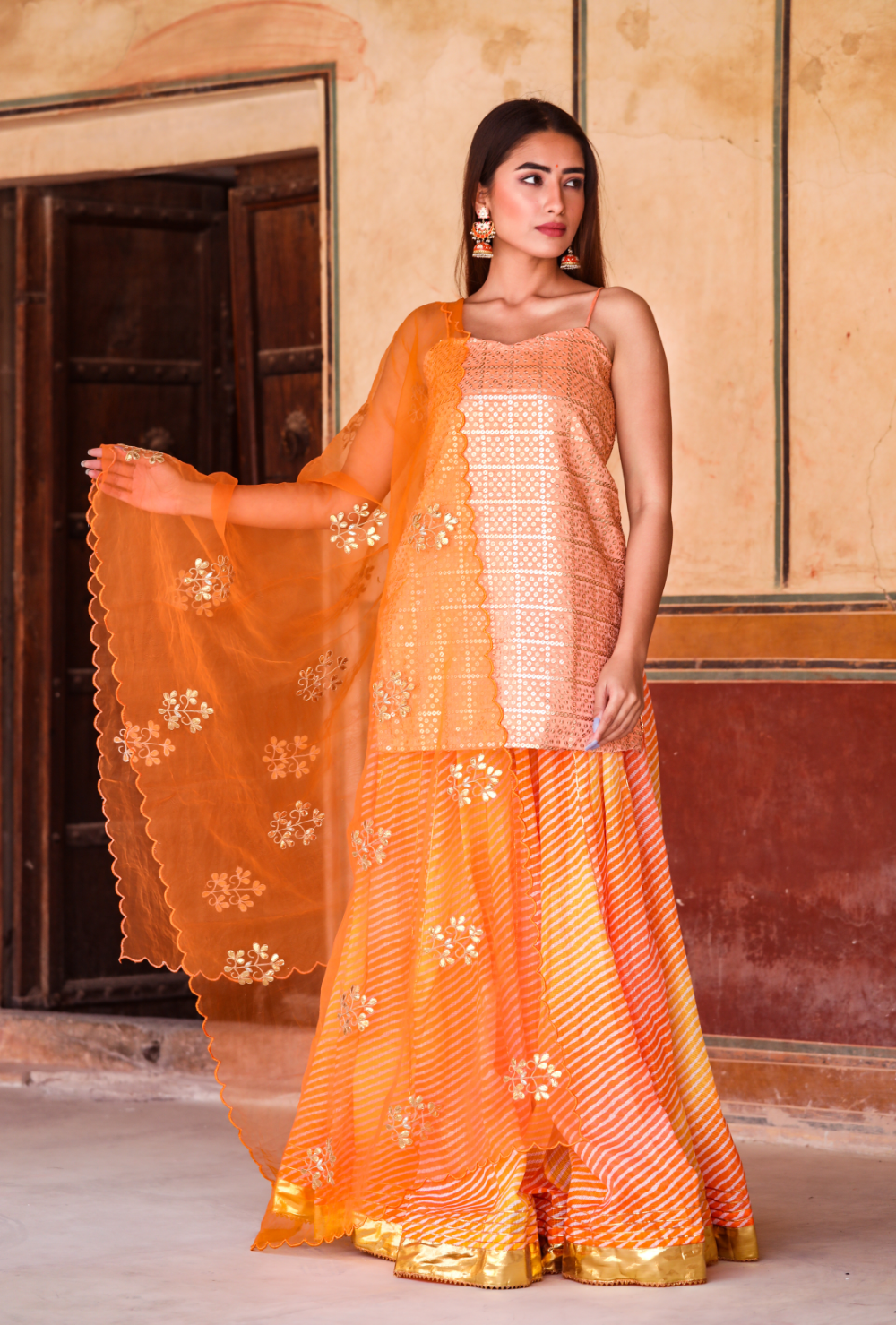 Devaki Orange Lehenga