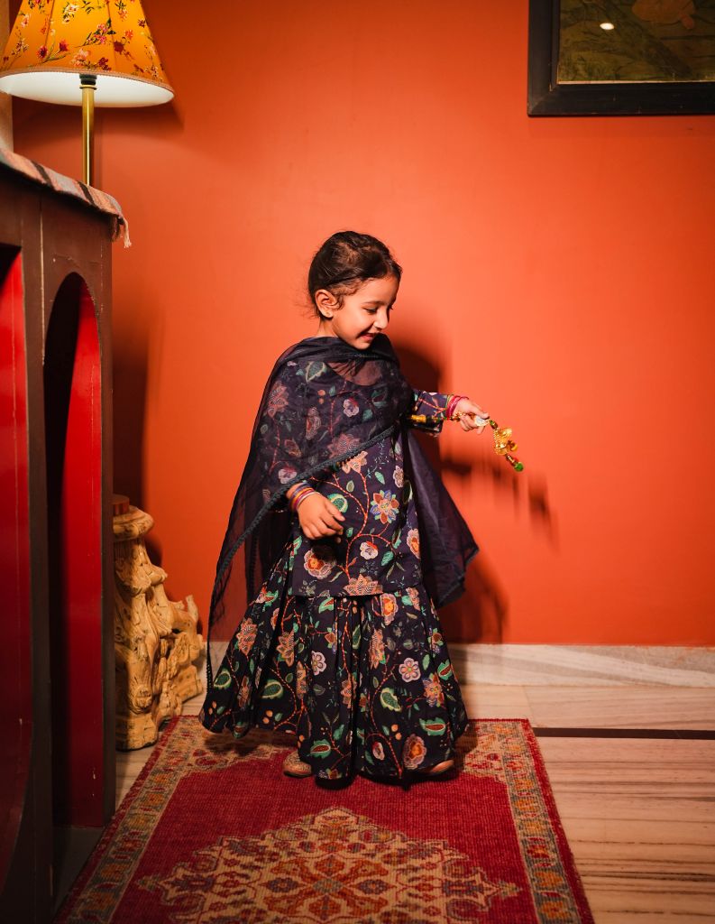 Vira Blue Sharara Set