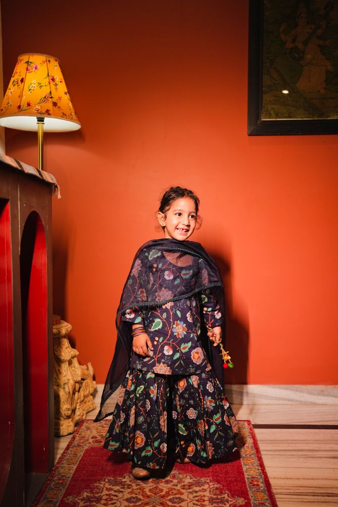 Vira Blue Sharara Set