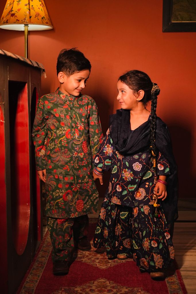 Vira Blue Sharara Set