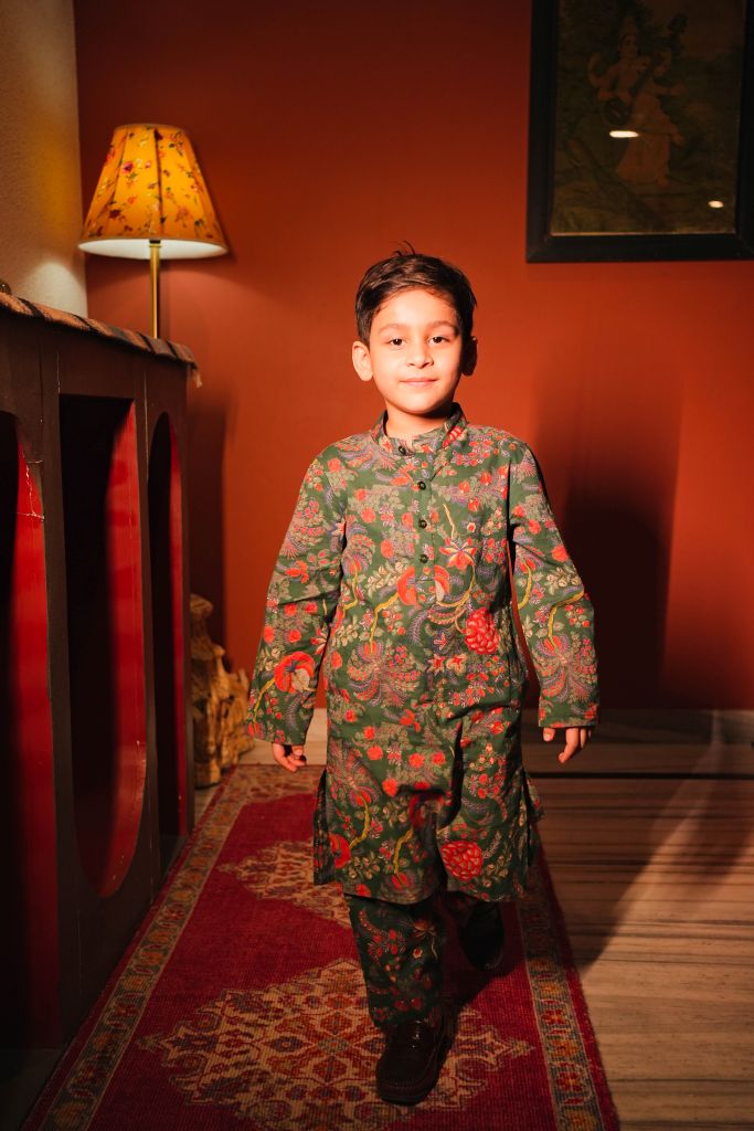 Sasha Green Kurta Pant Set