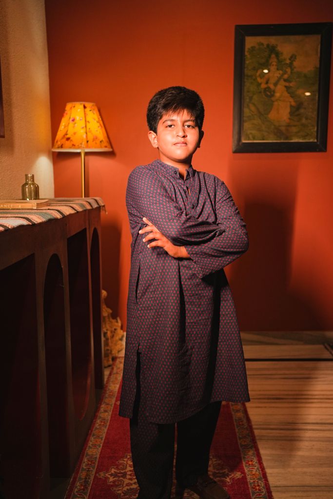 Hira Blue Kurta Pant Set