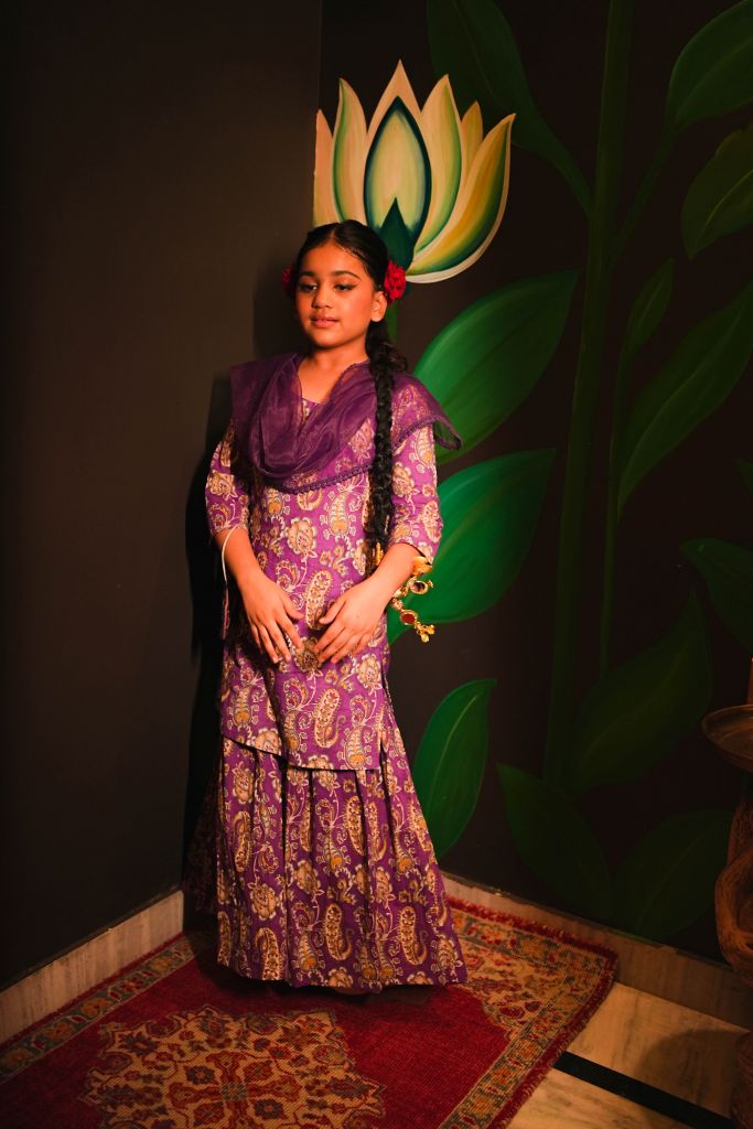 Zoya Purple Sharara Set