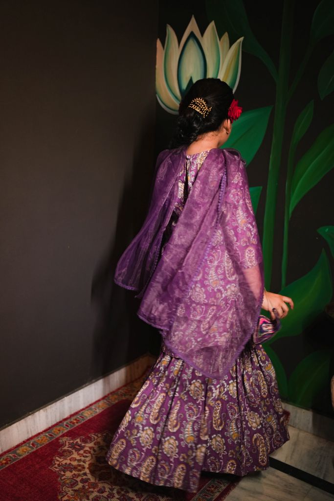 Zoya Purple Sharara Set