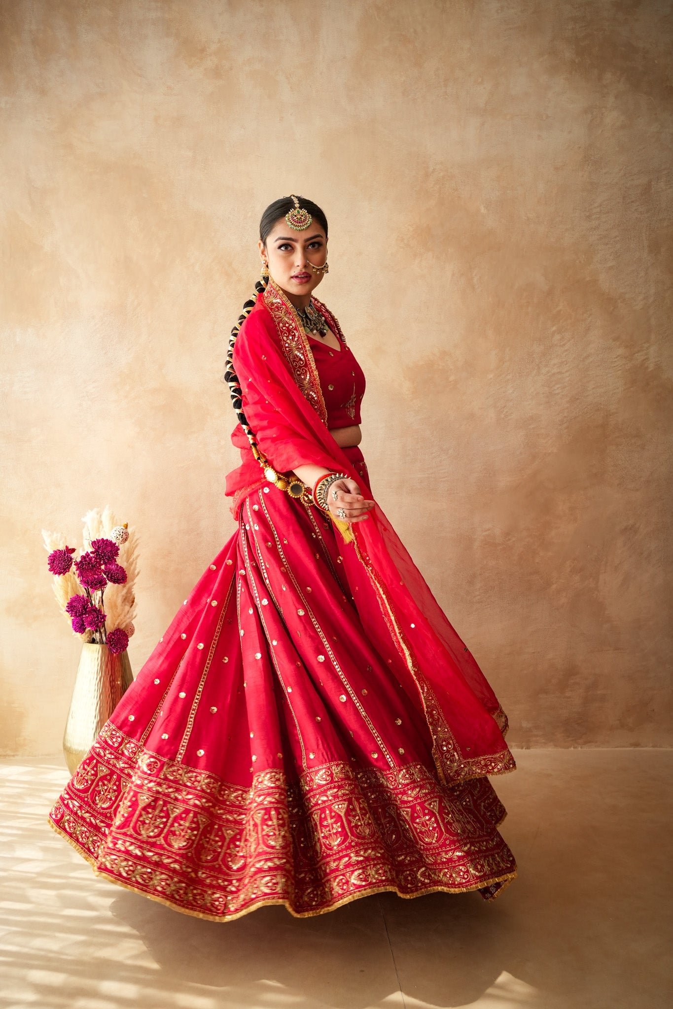 Mashoor Red Lehenga Set