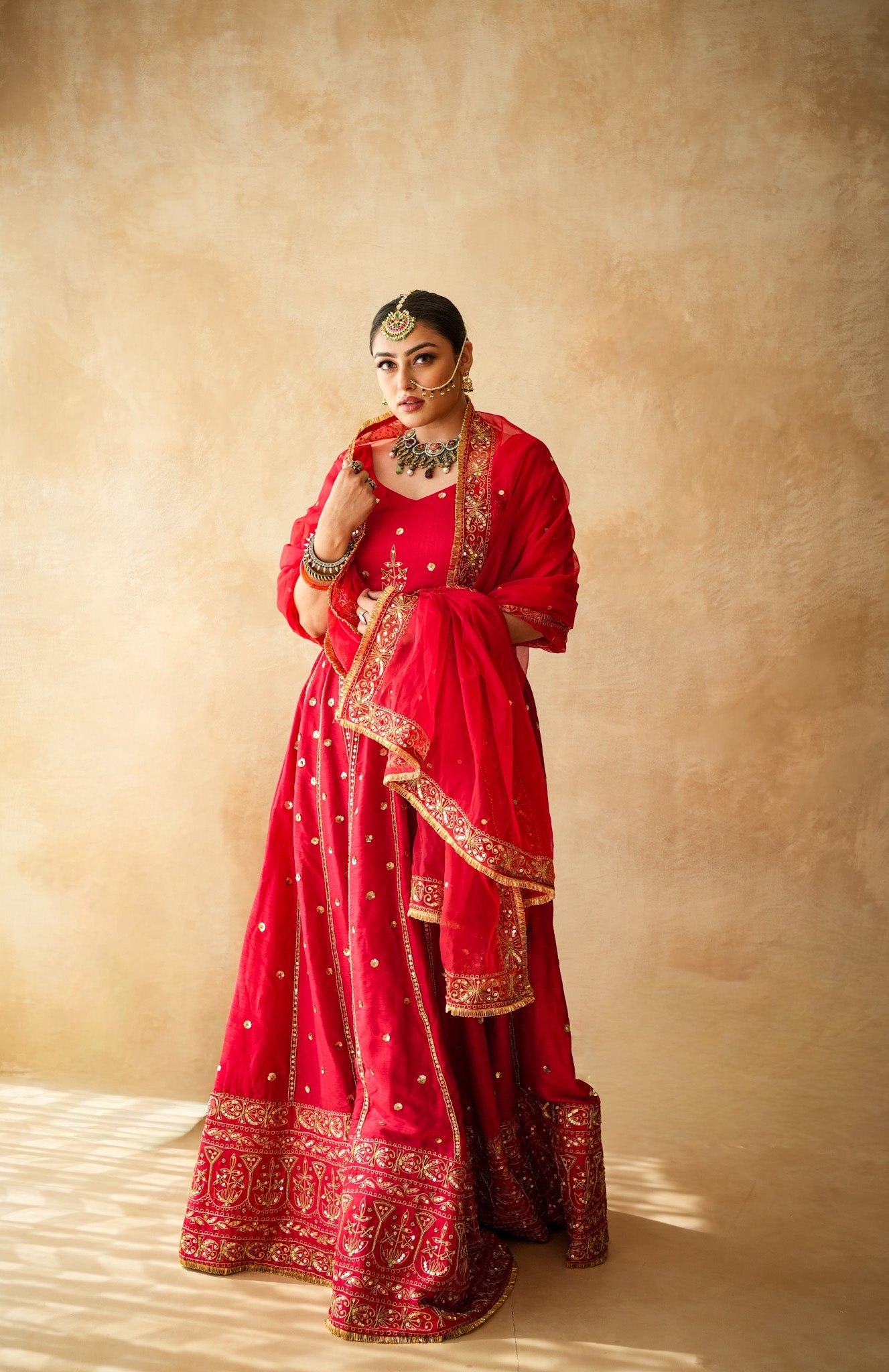 Mashoor Red Lehenga Set
