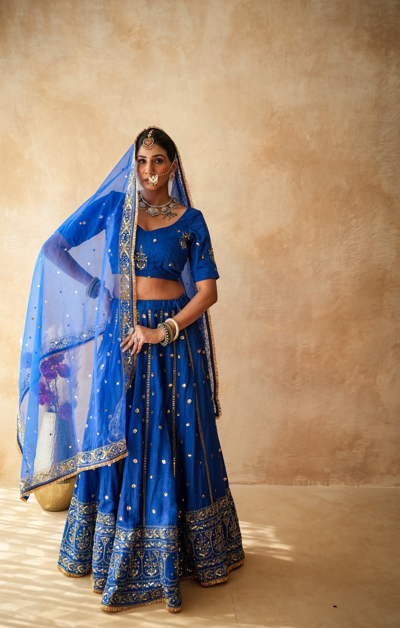 Mashoor Blue Lehenga Set