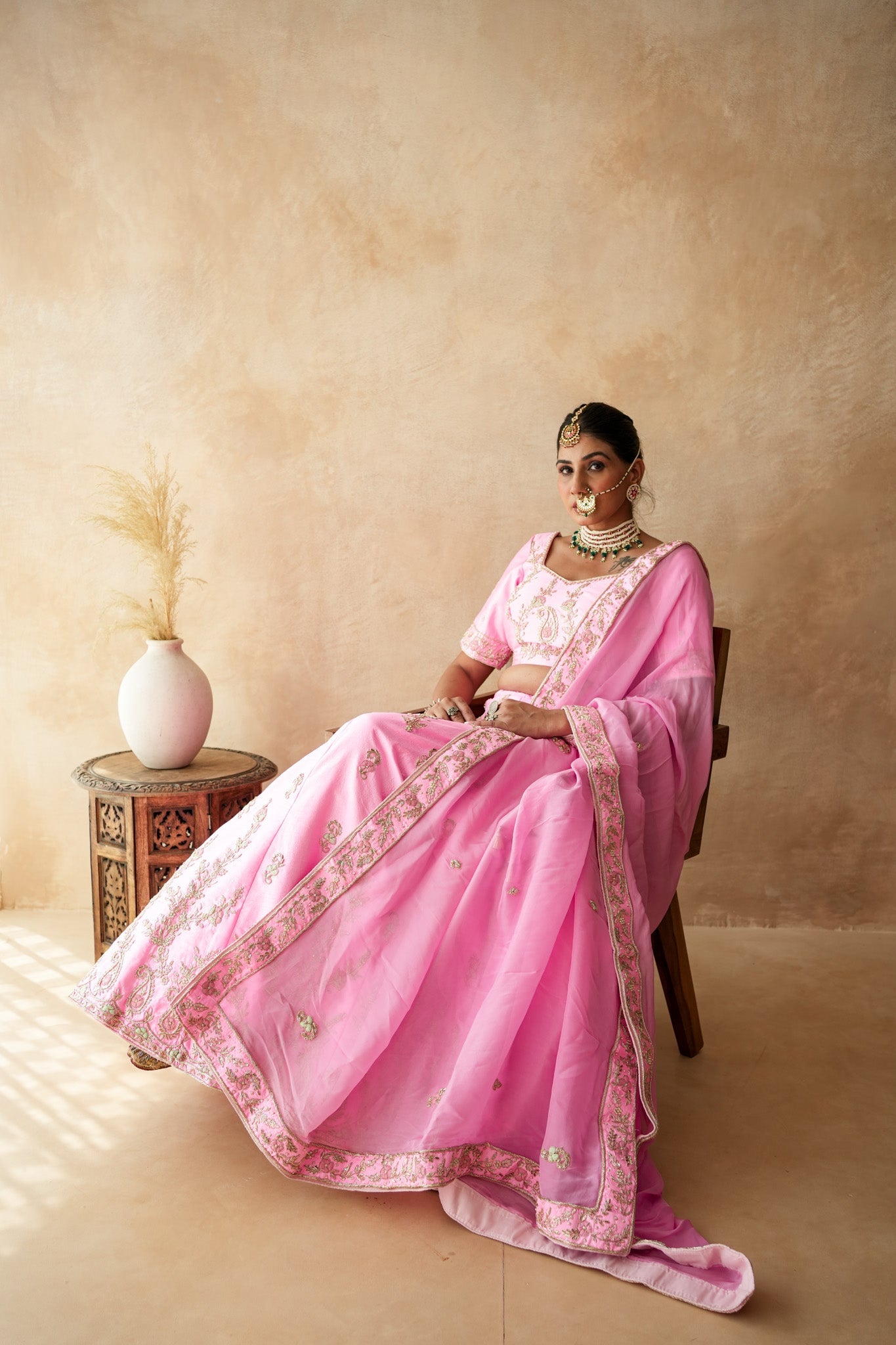 Usma Pink Lehenga Set