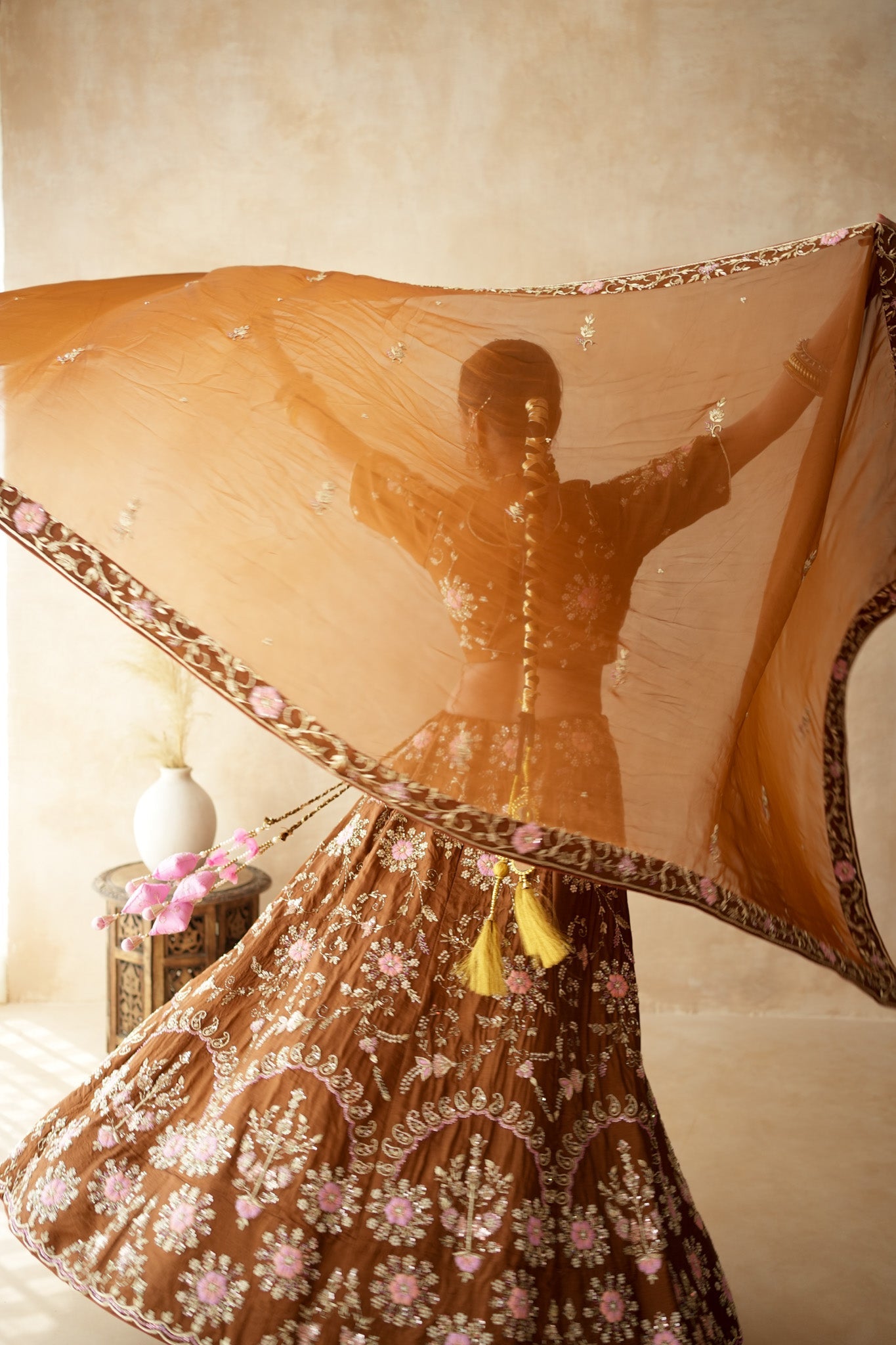 Chitra Brown Lehenga Set