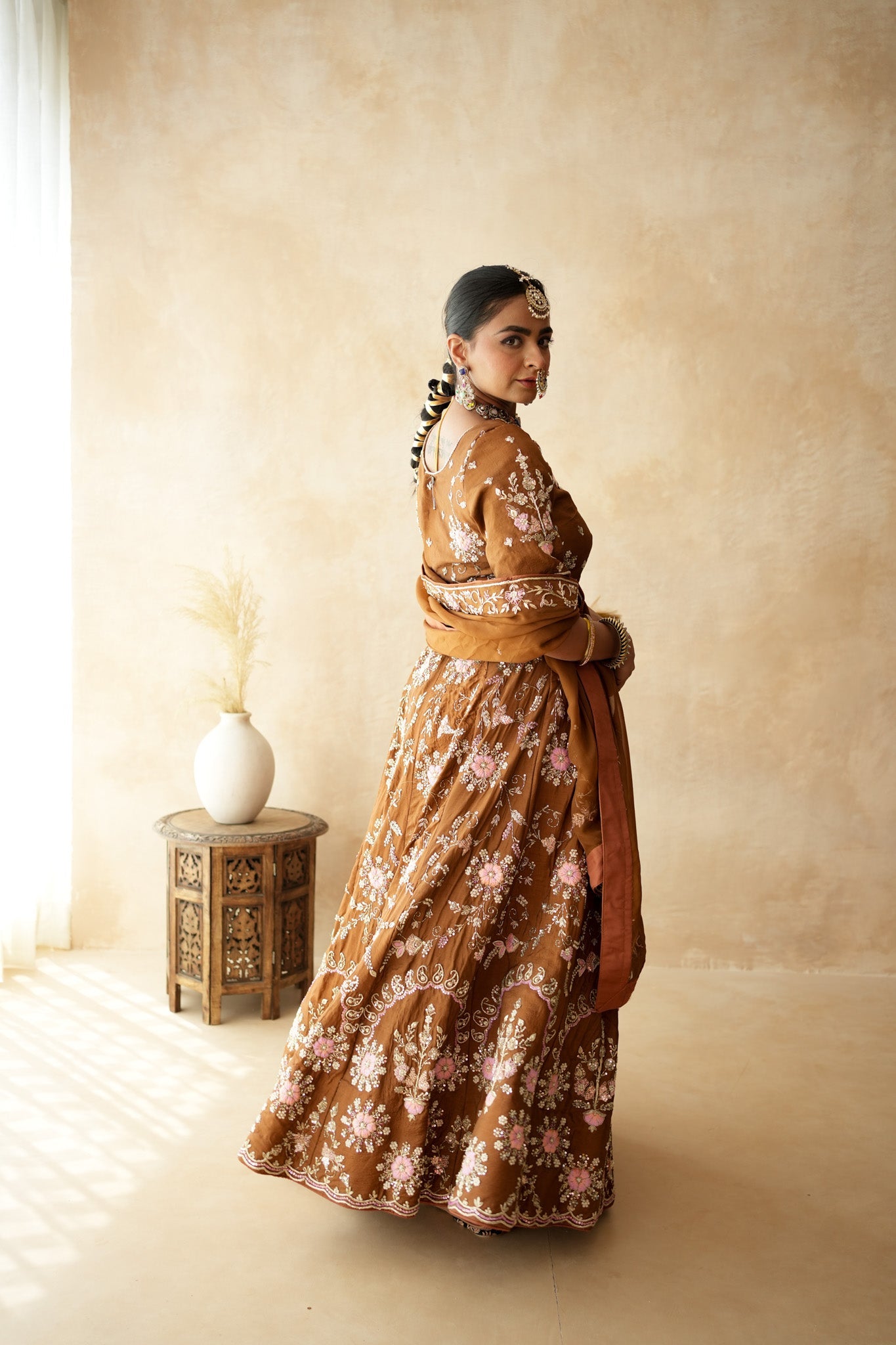 Chitra Brown Lehenga Set