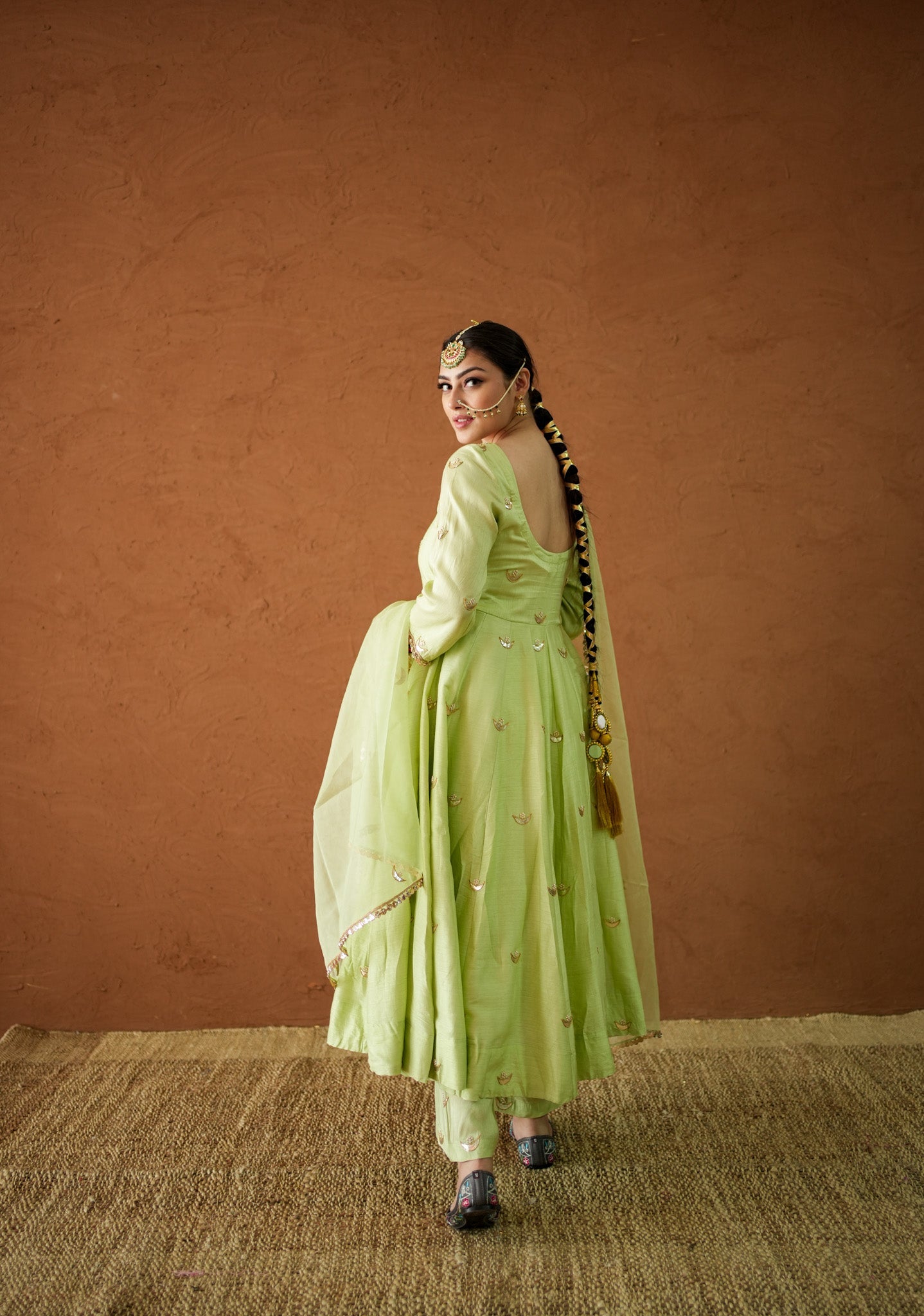 Chandani Pista Anarkali Set