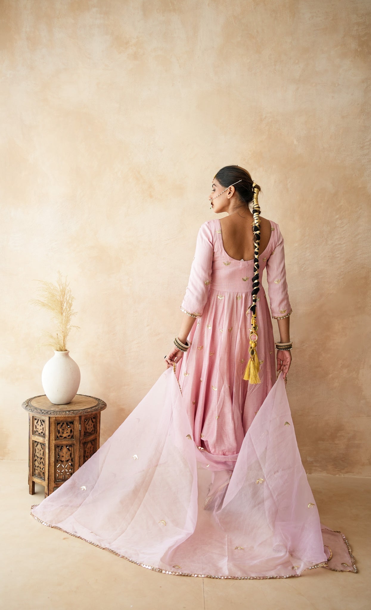 Chanani Pink Anarkali Set