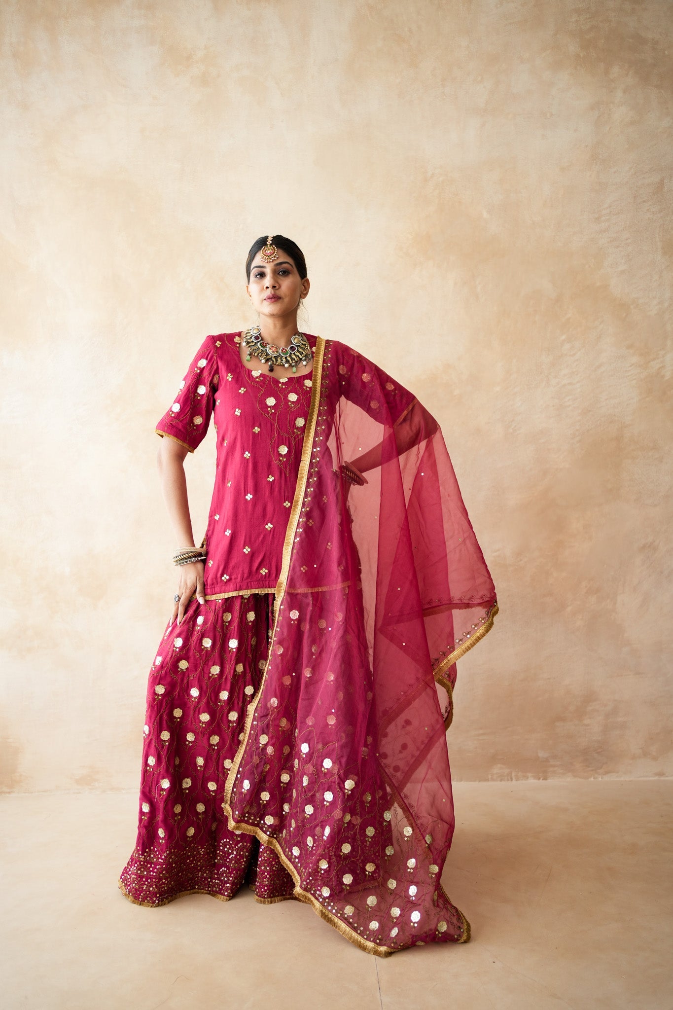 Masoom Red Sharara Set