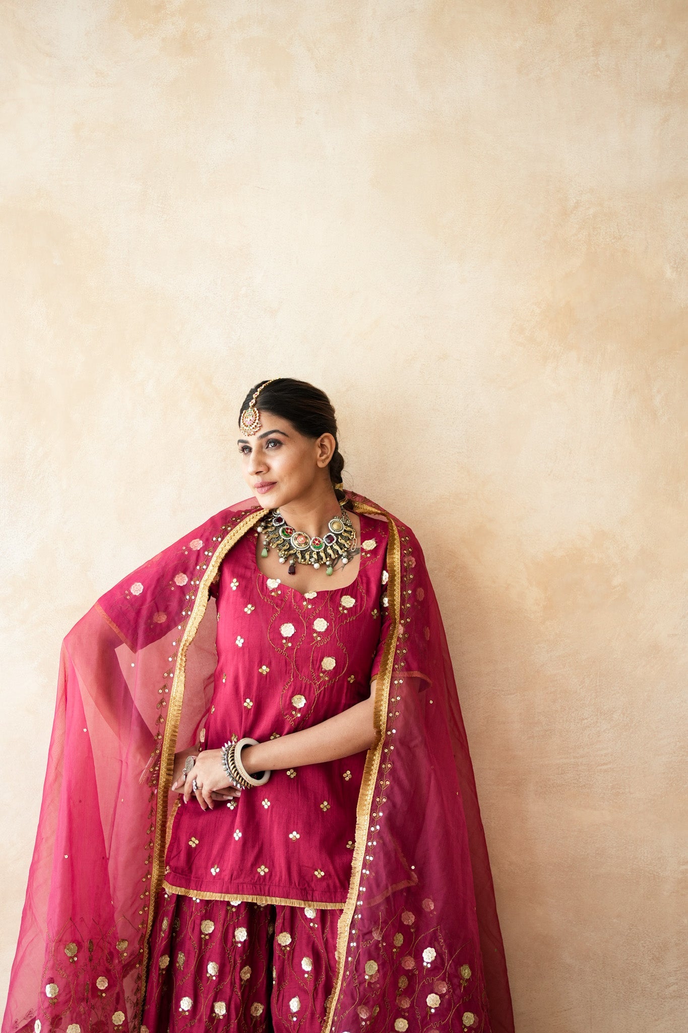 Masoom Red Sharara Set