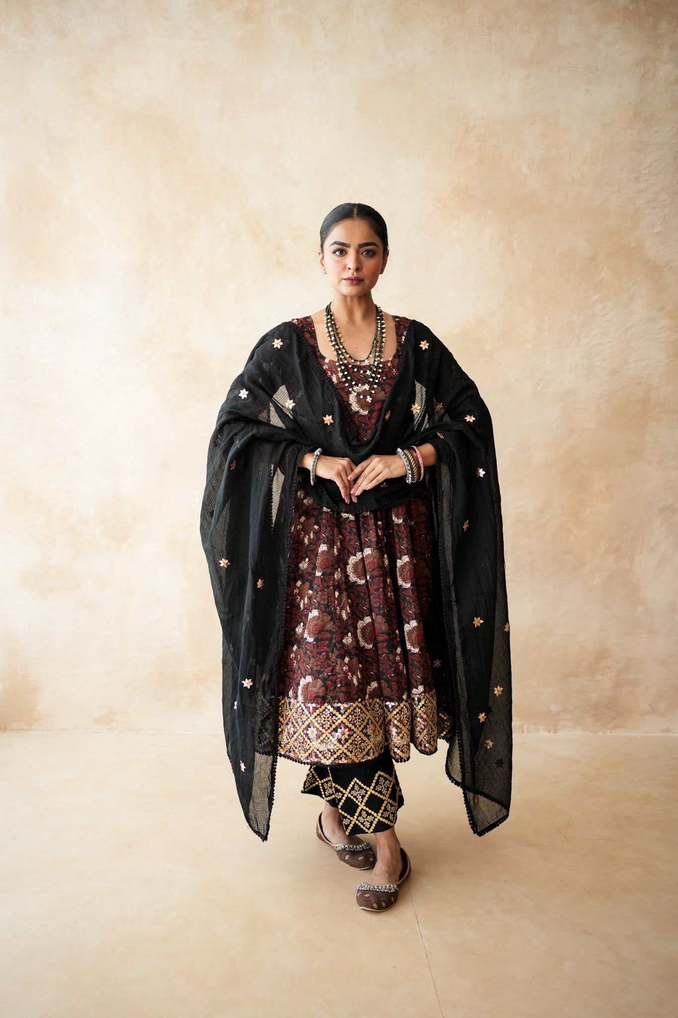 Aisha Black Anarkali