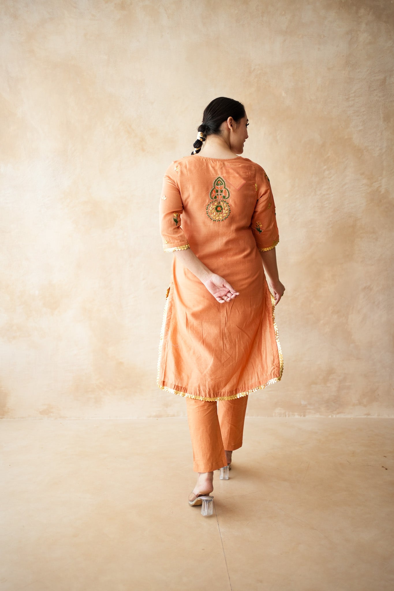 Jamila Rust Kaftan Set