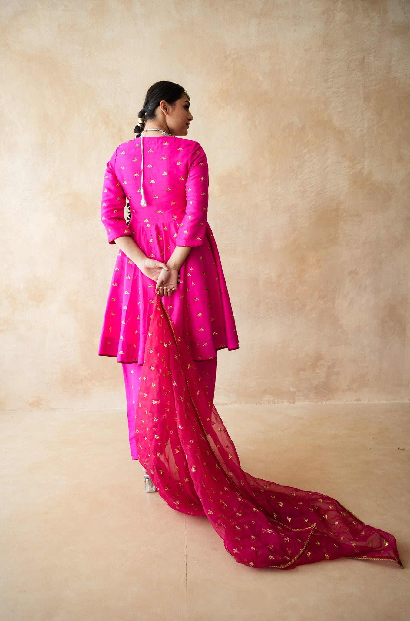 Riza Pink Anarkali Set