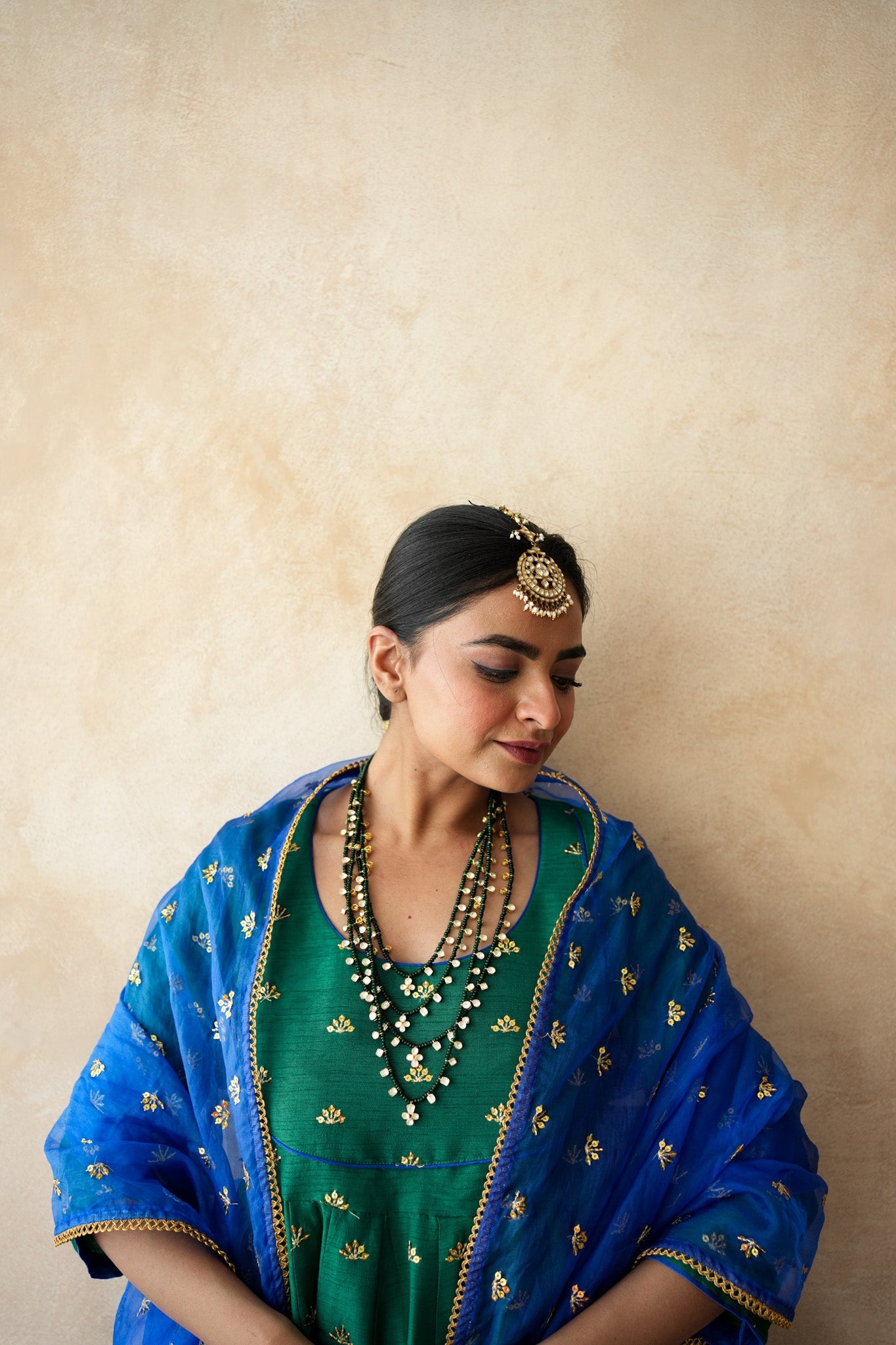 Riza Green Anarkali Set