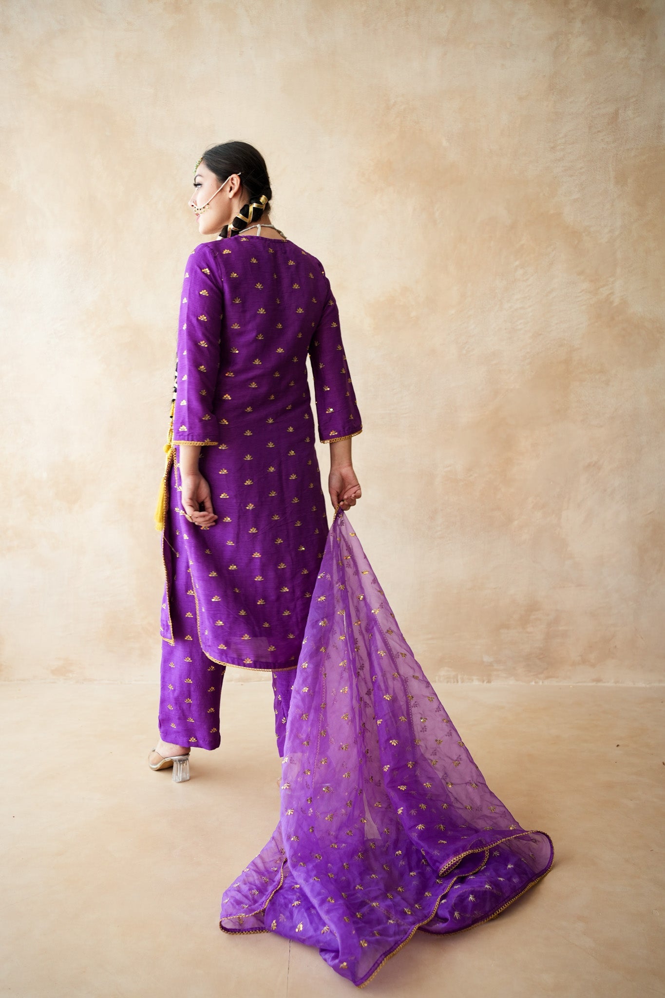 Meera Purple Straight Set