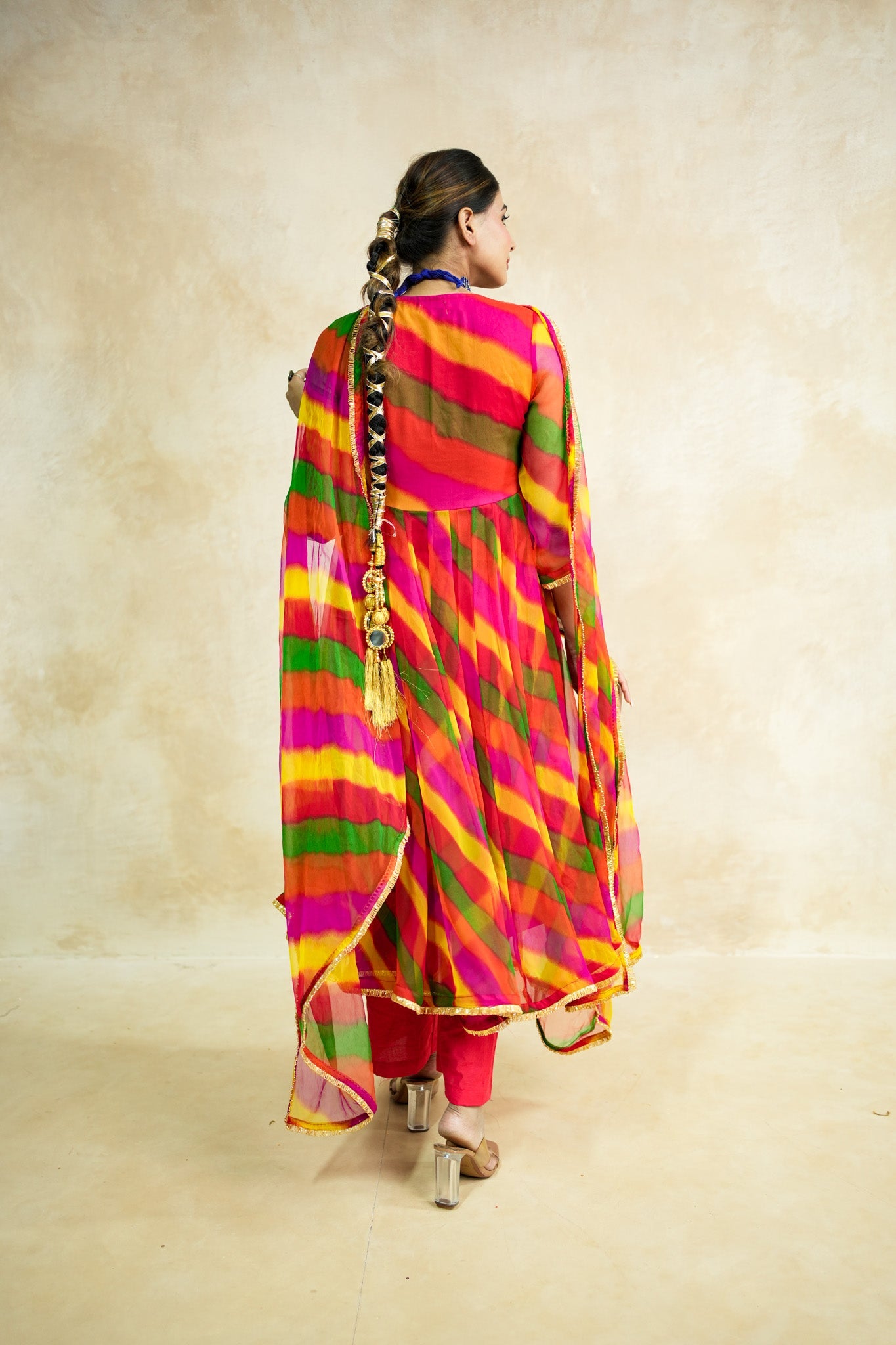 Arzu Yellow Anarkali Set