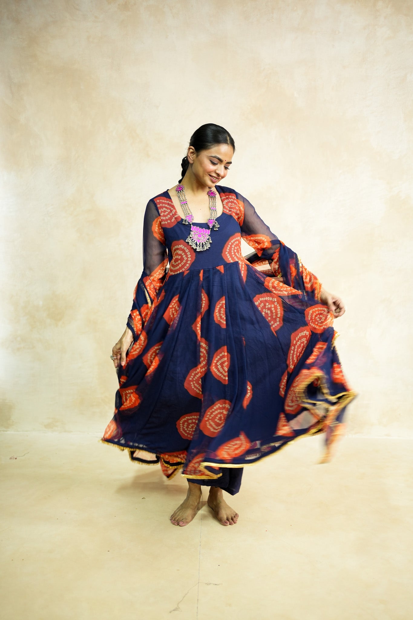 Arzu Blue Anarkali Set