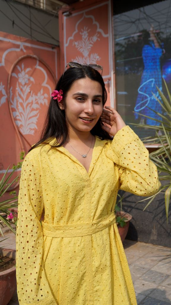 Lilac Yellow Chicken Dress