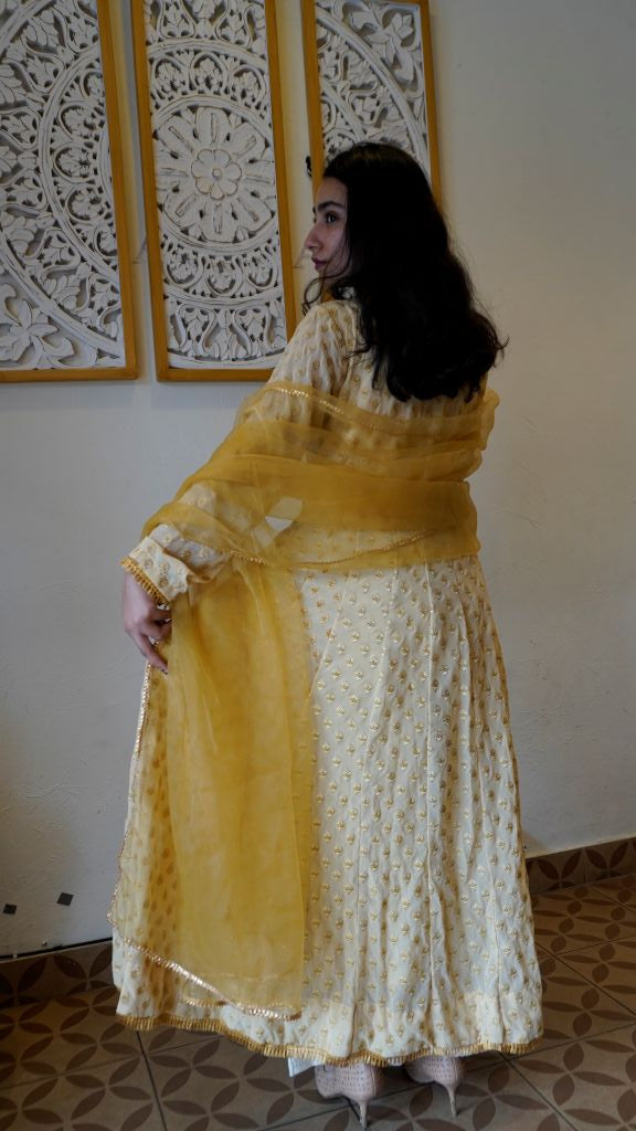 Zuri Golden Anarkali