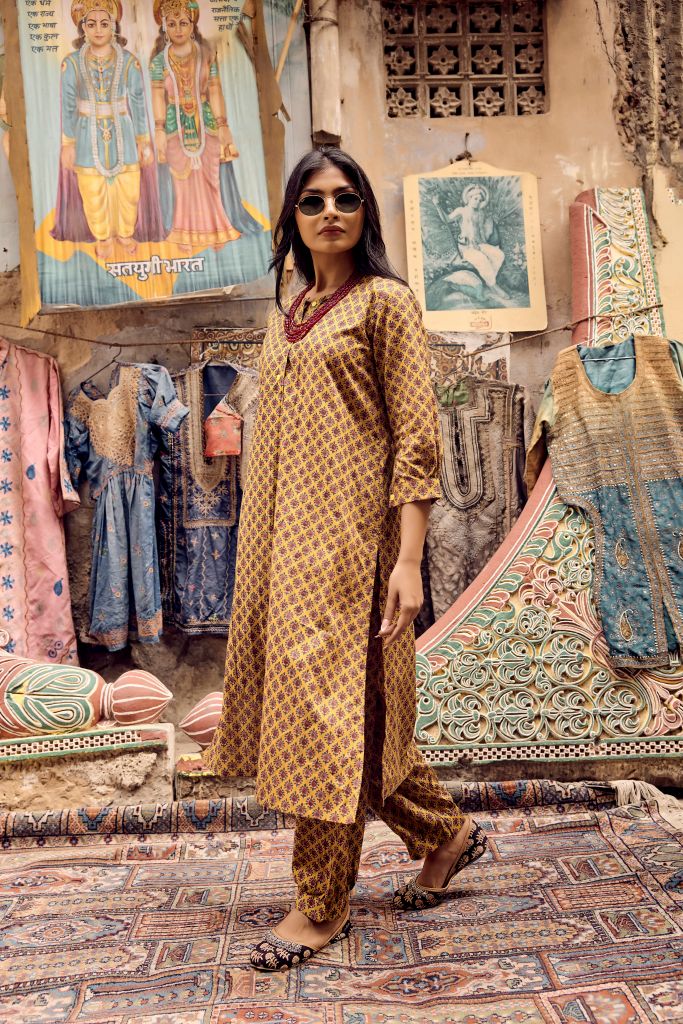 Surya Mustard Co-ord Set