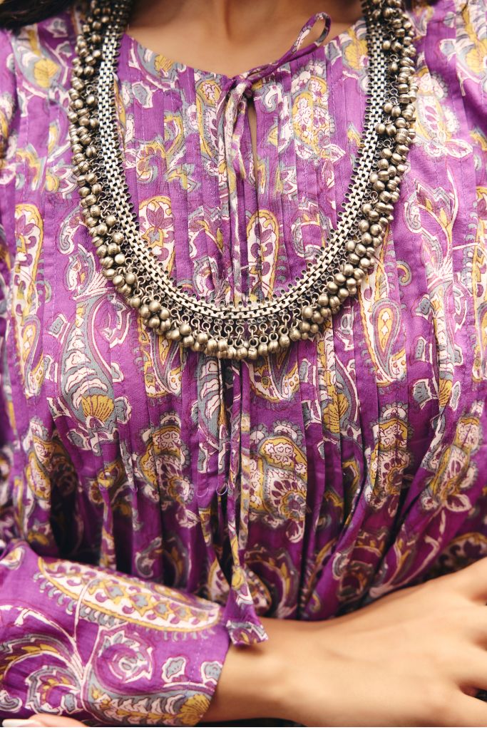 Zaid Purple Jaal Co-ord Set