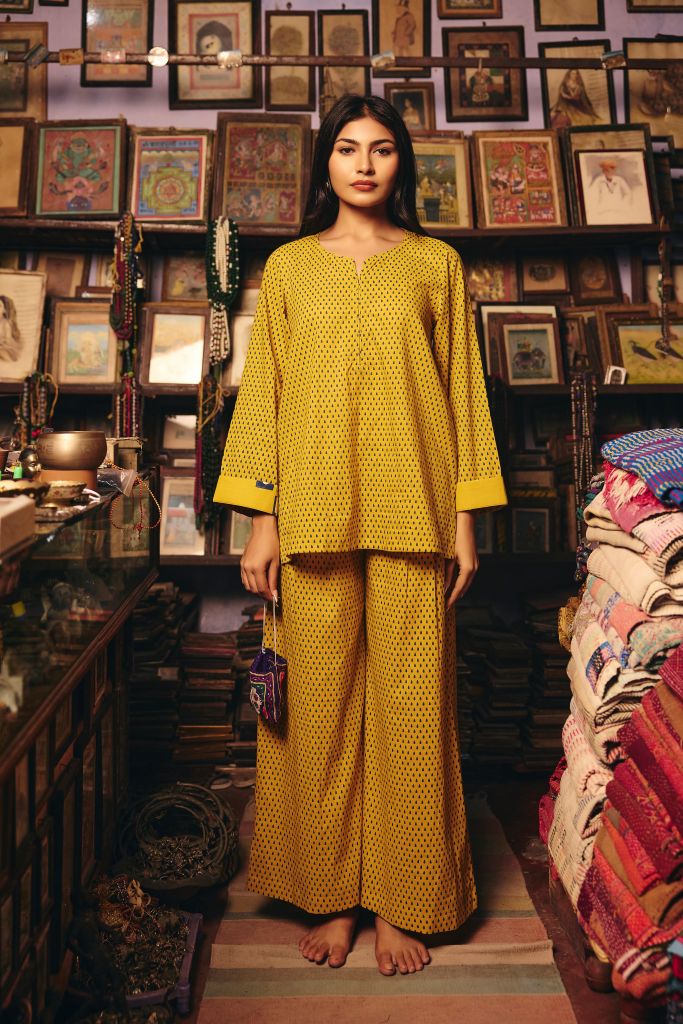 Roza Mustard Co-ord Set