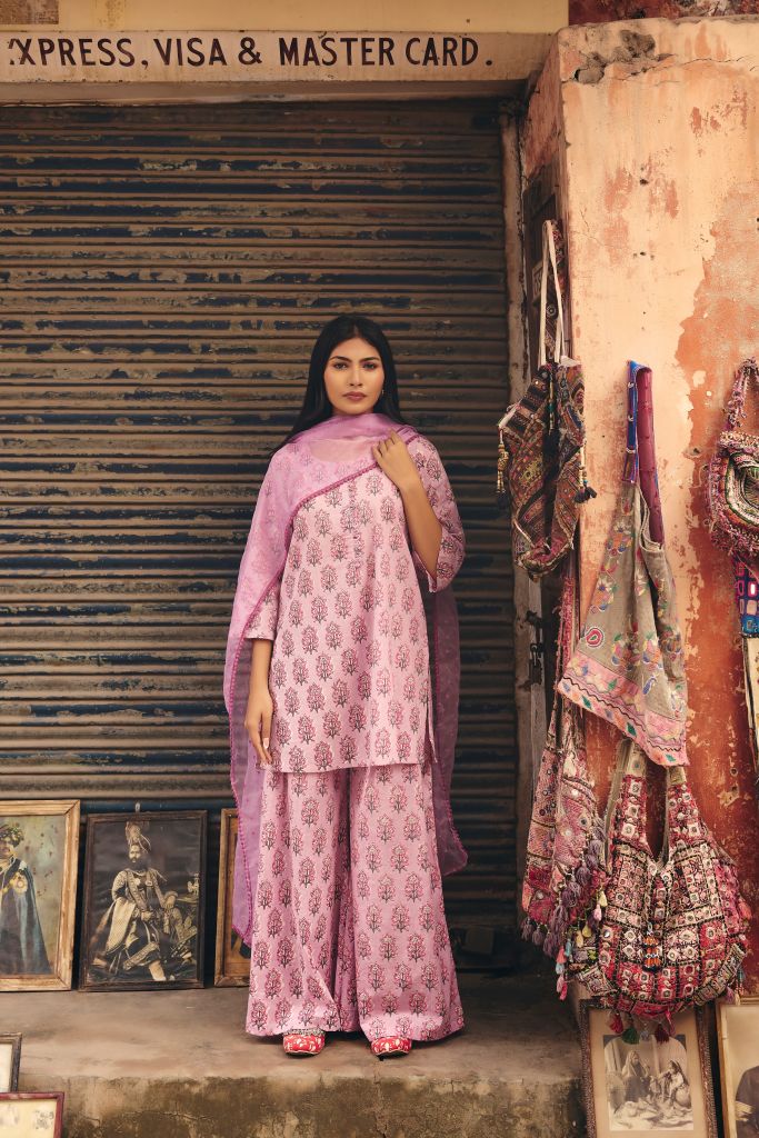 Fiza Purple Straight Set