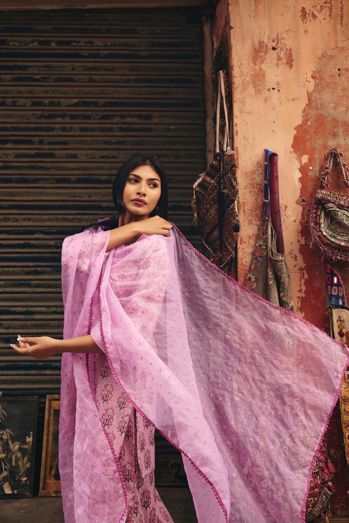 Fiza Purple Straight Set