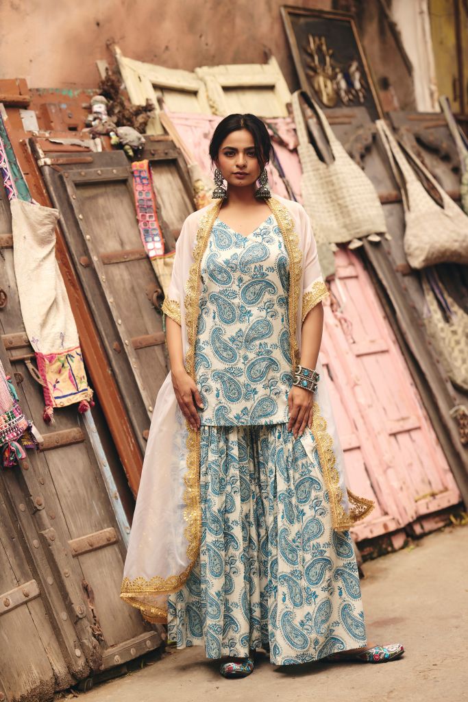 Leela offwhite Sharara Set