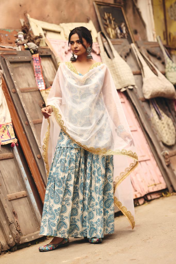 Leela offwhite Sharara Set