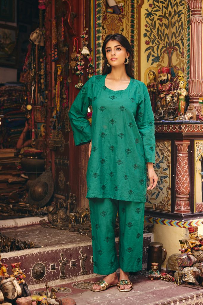 Falak Green Co-ord  Set