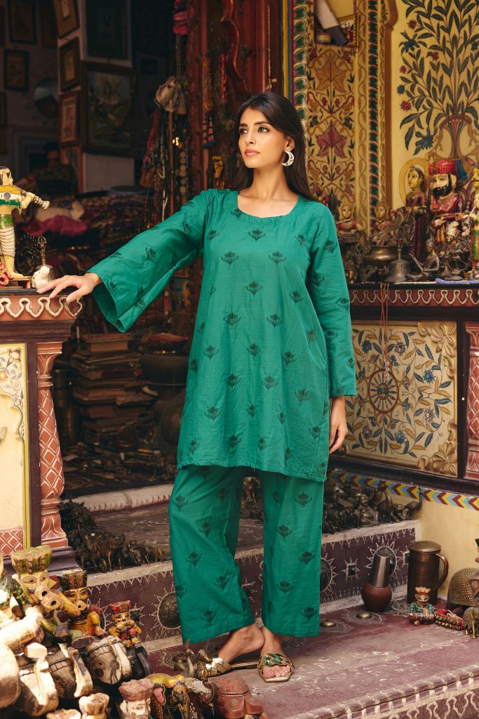 Falak Green Co-ord  Set