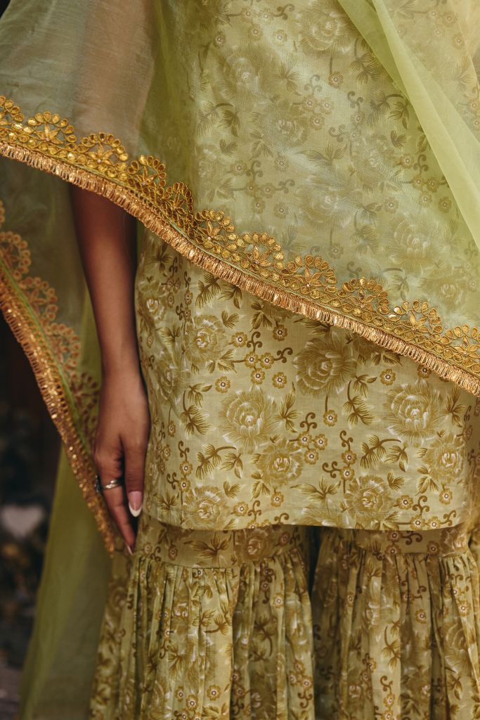 Leela Pista Sharara Set