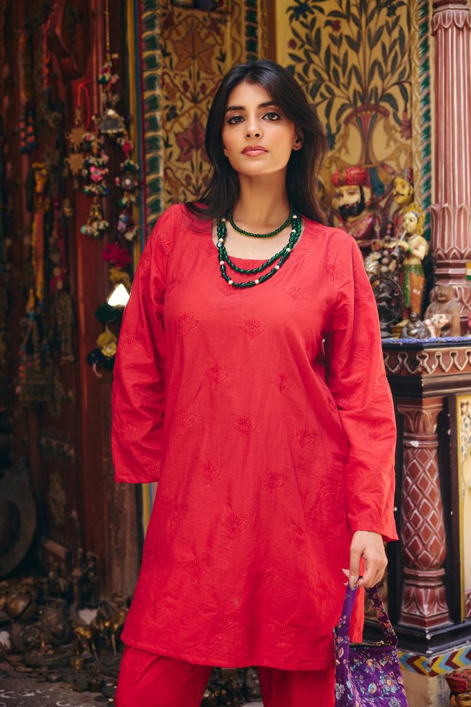 Falak Red Co-ord  Set