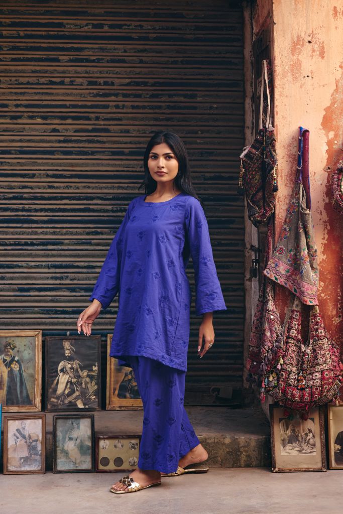 Falak Blue Co-ord  Set