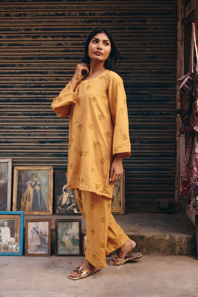Falak Mustard Co-ord  Set