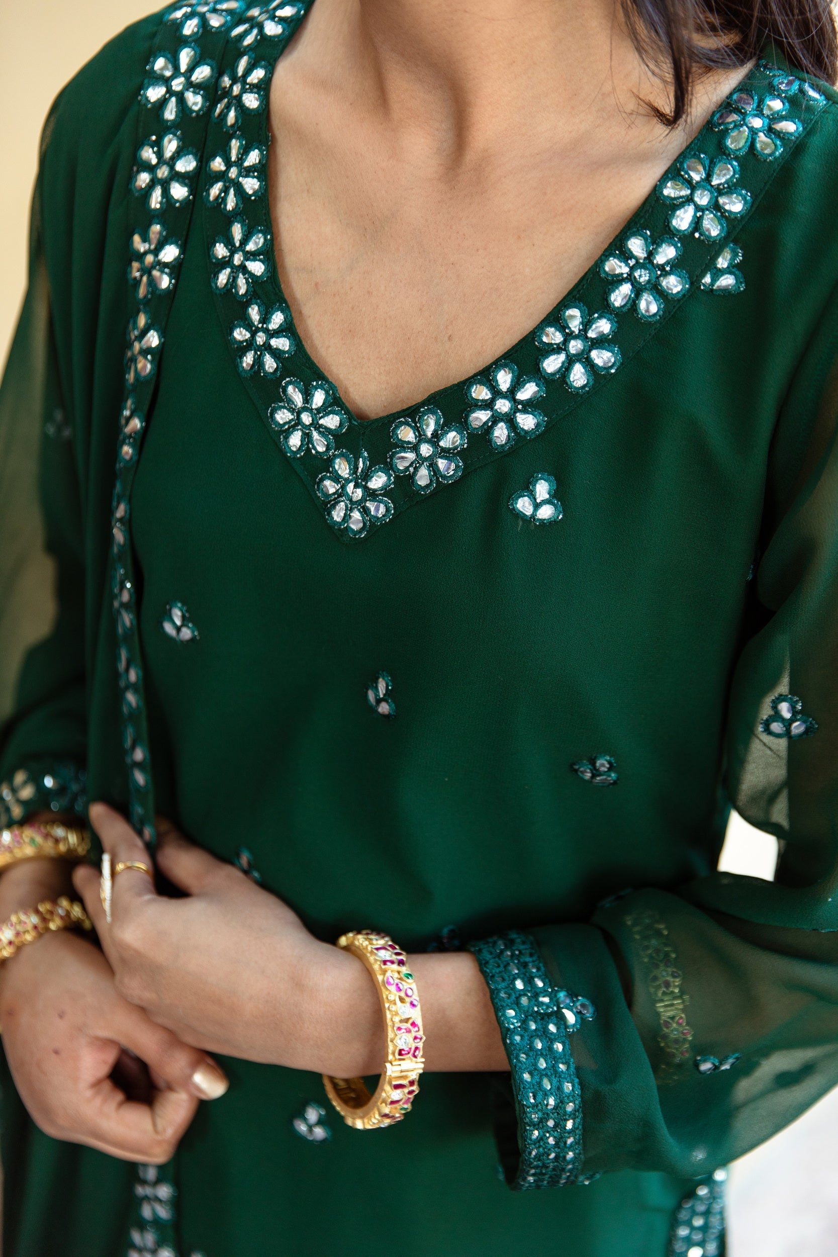 Hoor Green Sharara Set Gulabo Jaipur