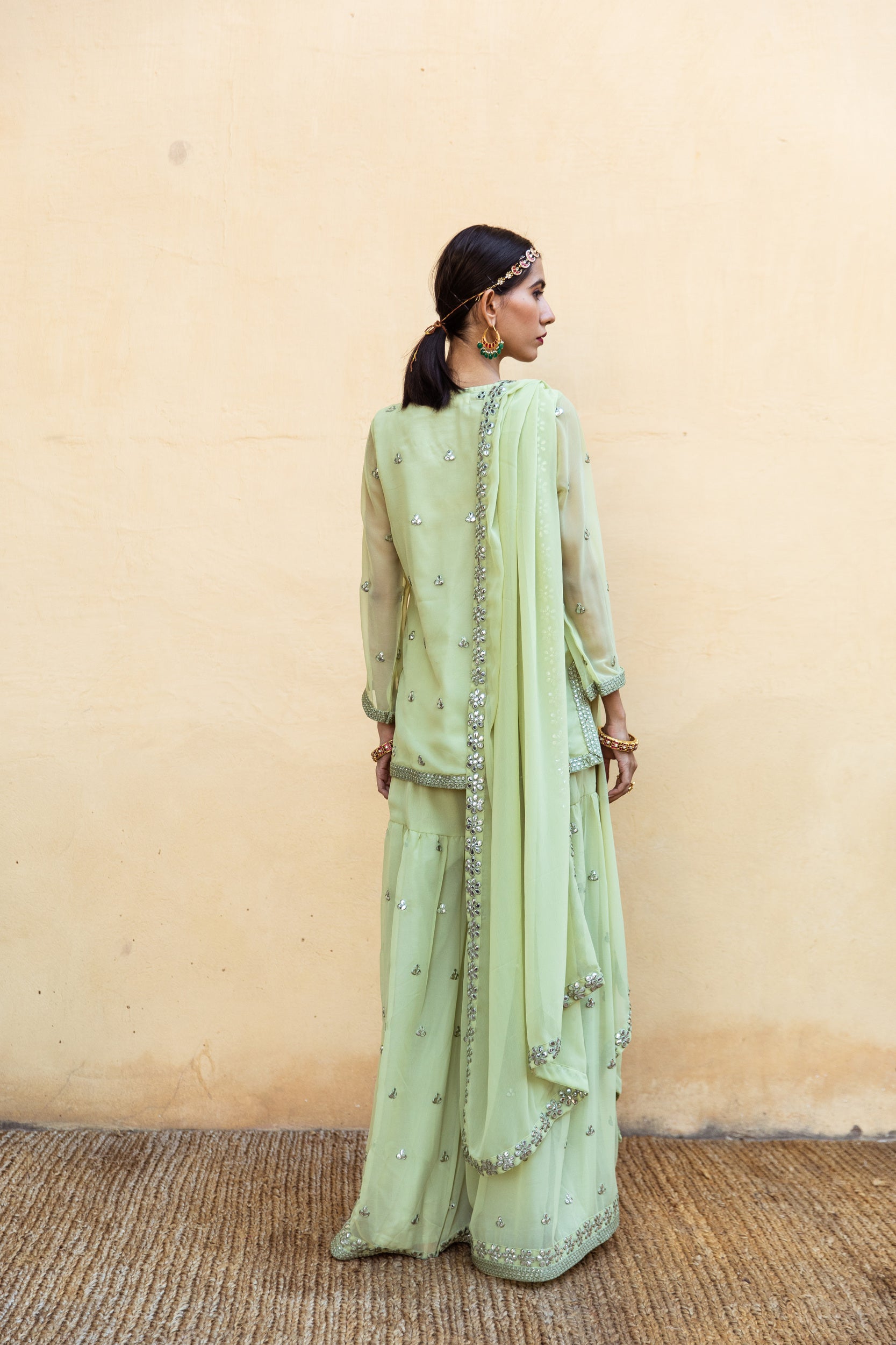 Hoor Pista Sharara Set Gulabo Jaipur