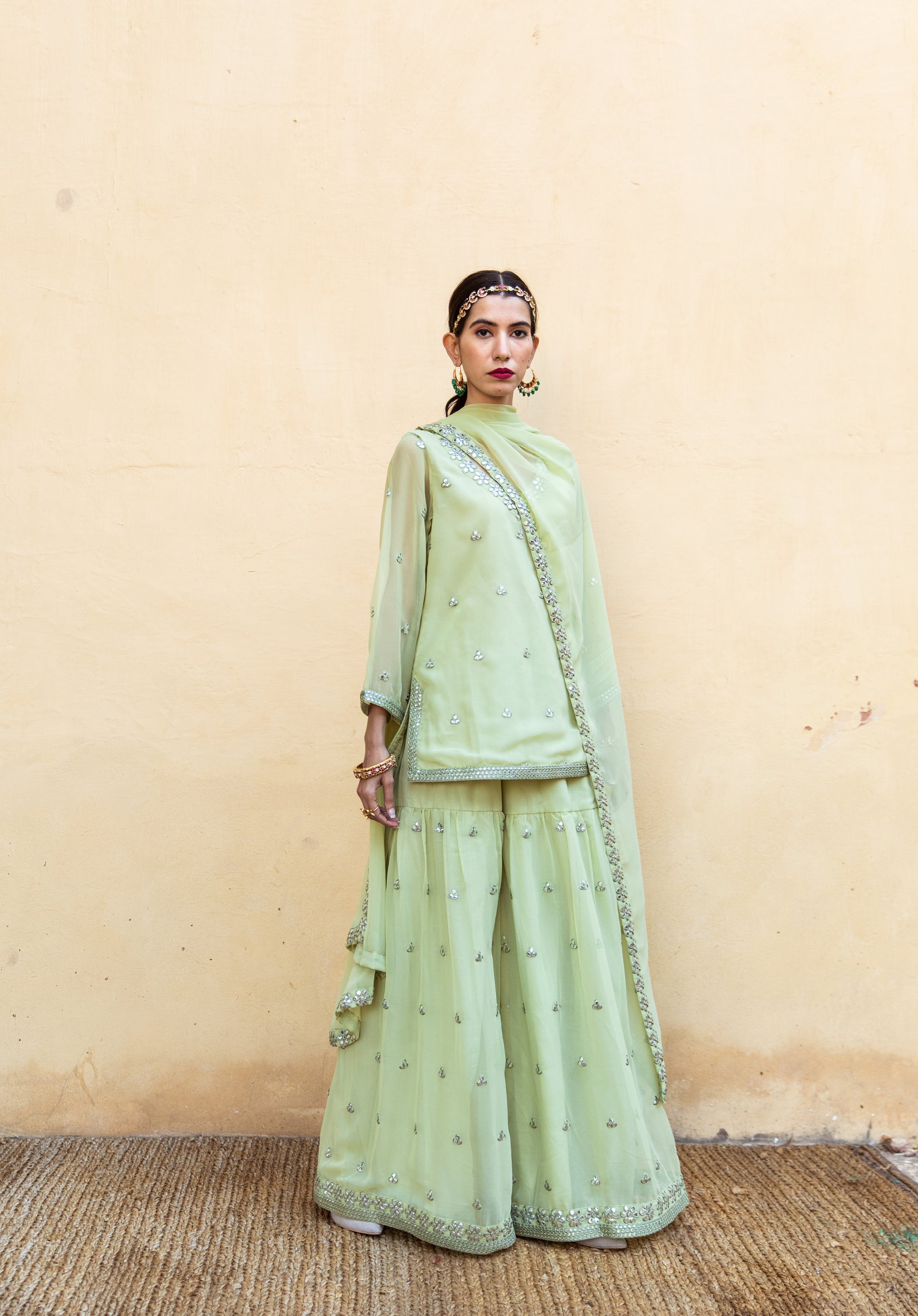 Hoor Pista Sharara Set Gulabo Jaipur