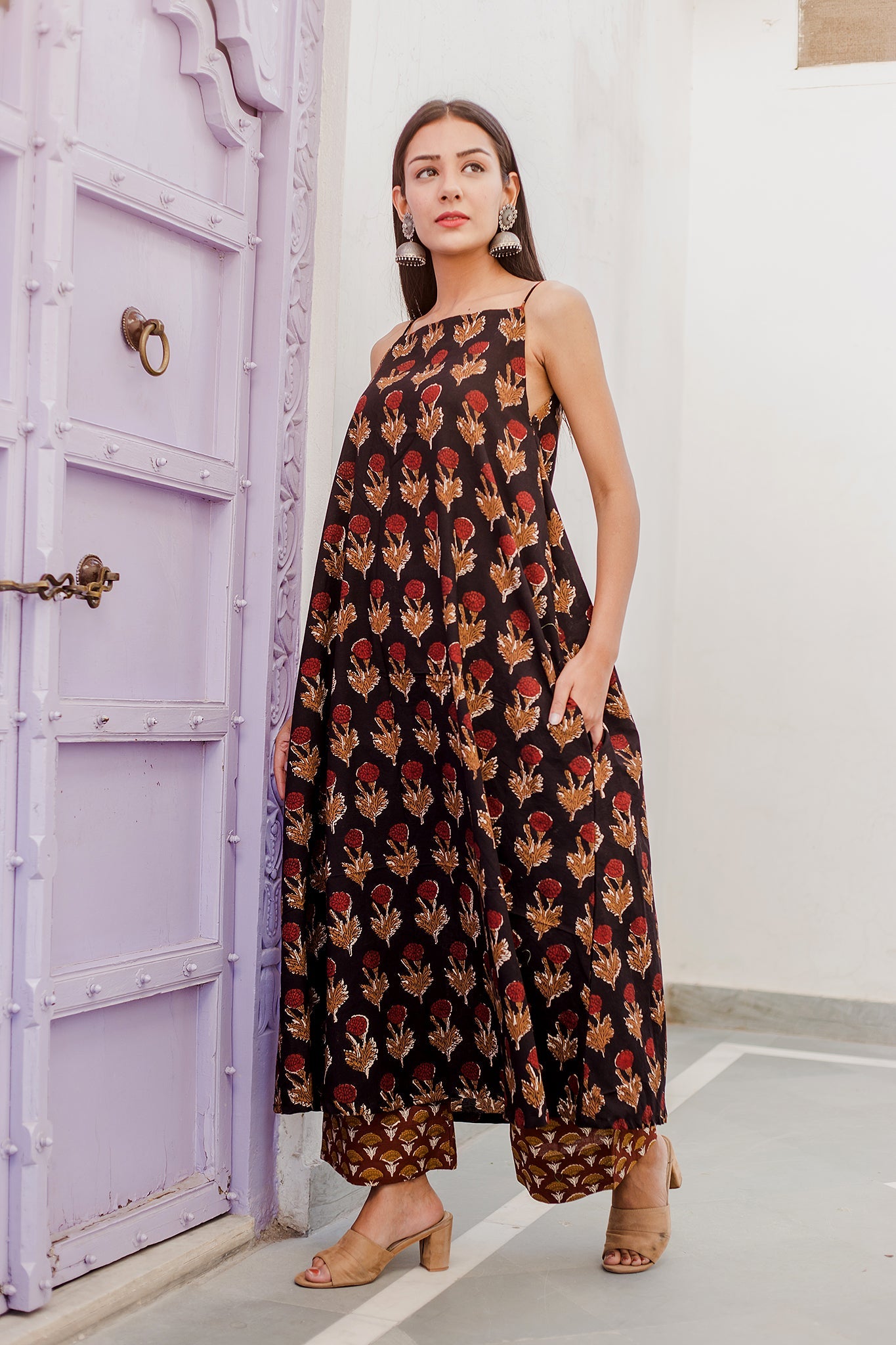 Pihu Black  Anarkali Set