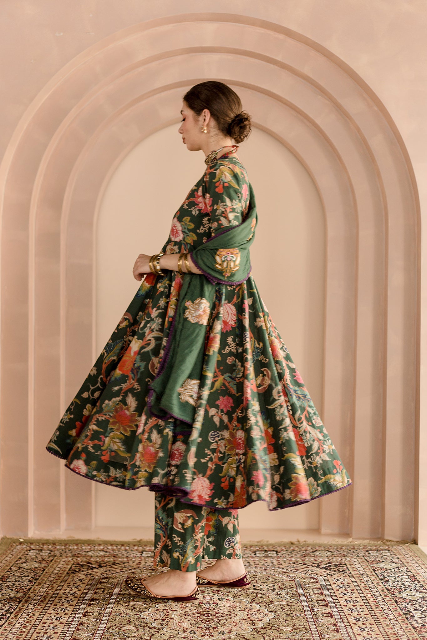 Shaila Green Anarkali Set