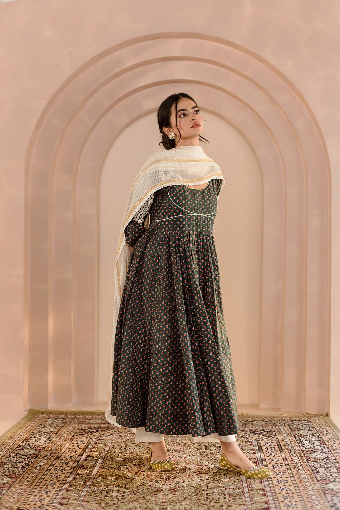 Shubha Emerald Anarkali Set