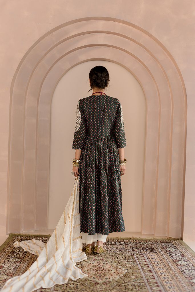 Shubha Emerald Anarkali Set