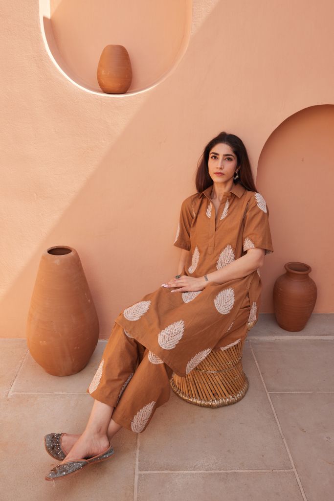 Khalak Brown Co-ord Set
