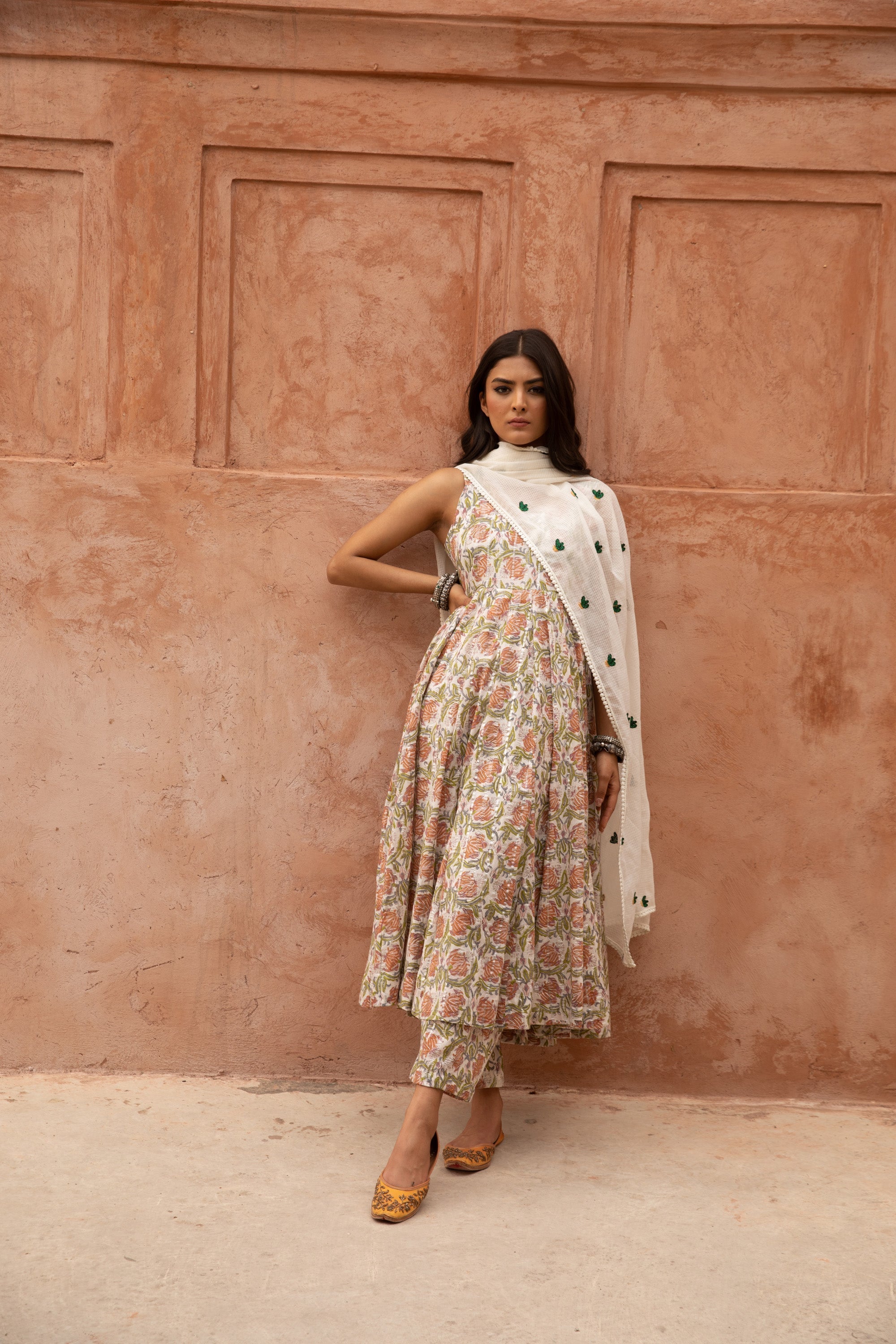 Noorani Ice Anarkali Set Gulabo Jaipur